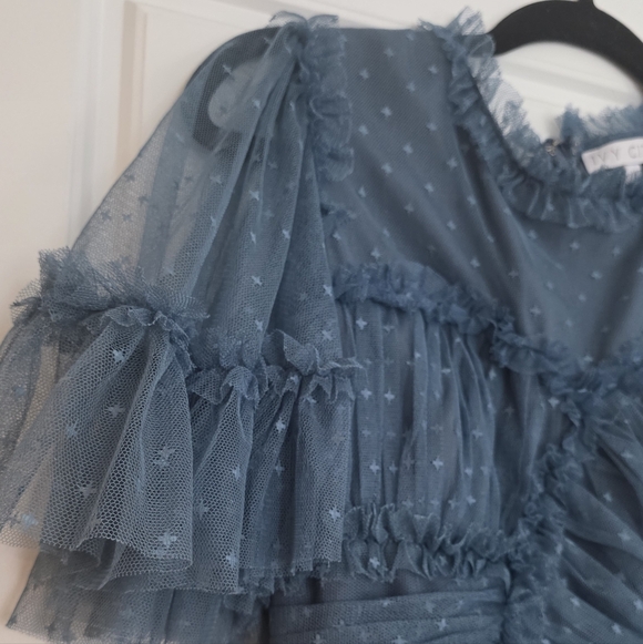 Ivy City Co Short Whimsical Dress Blue Size M - Picture 4 of 5